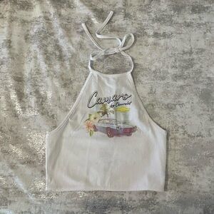 White forever 21 halter crop top